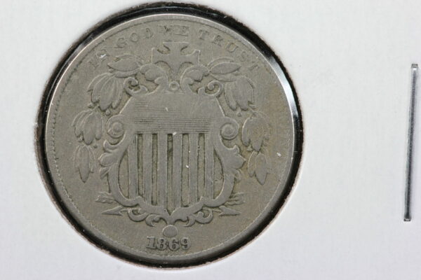 1869 Shield Nickel 2QF3
