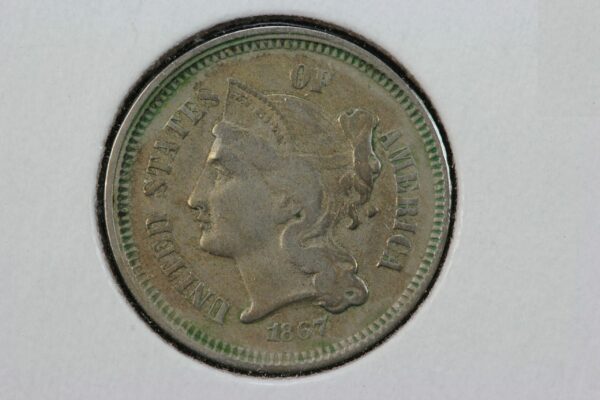 1867 3 Cent Nickel 2Y4U