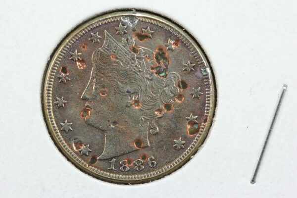 1886 Liberty Nickel AU Details Damaged 23AL