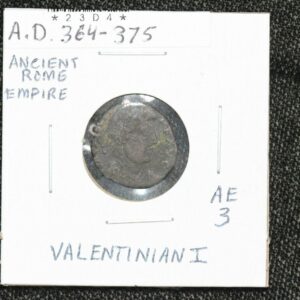 Ancient Rome AD 364 - 375 Emperor Valentinian I Bronze Coin AE 3 23D4