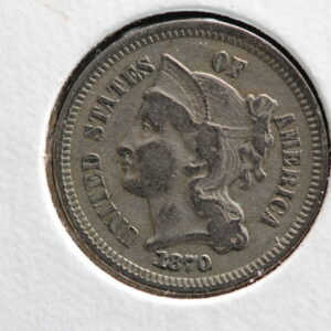 1870 Three Cen Nickel XF 2A1A