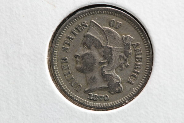 1870 Three Cen Nickel XF 2A1A