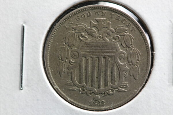 1868 Shield Nickel XF 2P21