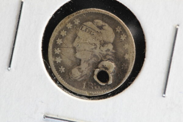 1835 Capped Bust Half Dime Holed AG 2HGH