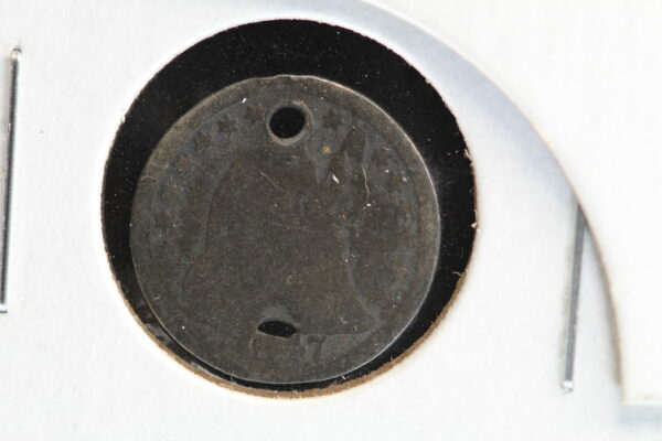 1847 Seated Half Dime Button Holes AG 2HGG