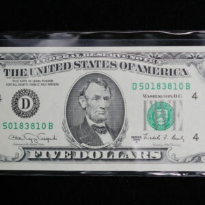 Series 1988-A $5 Federal Reserve Note Fr-1980-D CU 118E