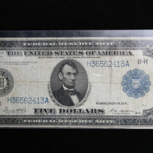 Series 1914 $5 Federal Reserve Note F 2VZK