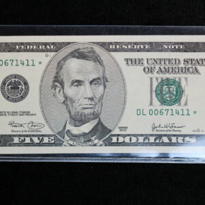 Series 2003 $5 Federal Reserve Note STAR Fr-1990L CU 1932