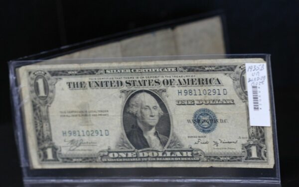 Series 1935-B $1 Silver Certificate Unbonded Note Printing Error 2QRW