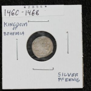 1460 - 1468 Kingdom of Bohemia Silver Pfennig 2B5E