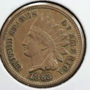 1863 Indian Cent Die Break Reverse Cleaned 1O63