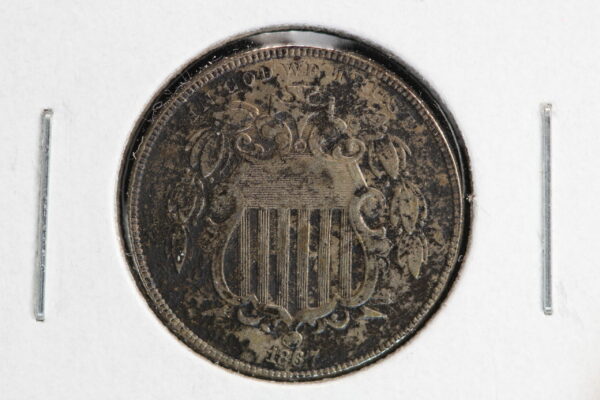 1867 Shield Nickel No Rays XF 2HBV