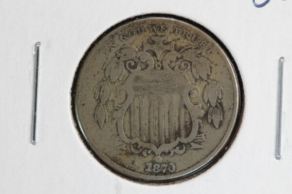 1870 Shield Nickel F 23PD