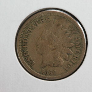 1860 Indian Head Cent Rounded Bust F-15 2J97