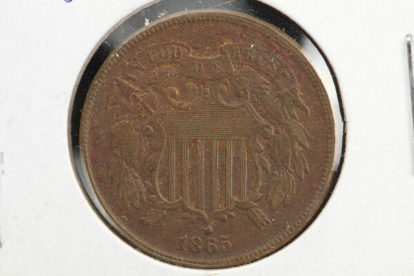 1865 Two Cent AU-50 details 291C