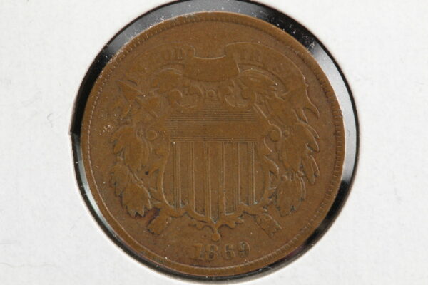 1869 Two Cent F-12 13EV