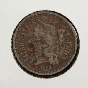 1868 Three Cent Nickel VF-20 2GQV