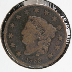 1833 Liberty Matron Head Large Cent VG-8 2HAI