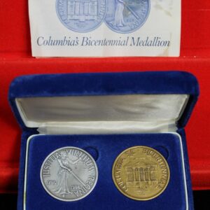 1985/86 Columbia, South Carolina Bicentennial Medallion Set SILVER & Bronze 2BHI