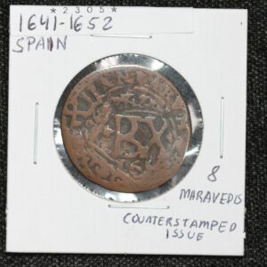 1641-1652 Spain 8 Maravedis Counterstamped Issue 23O5