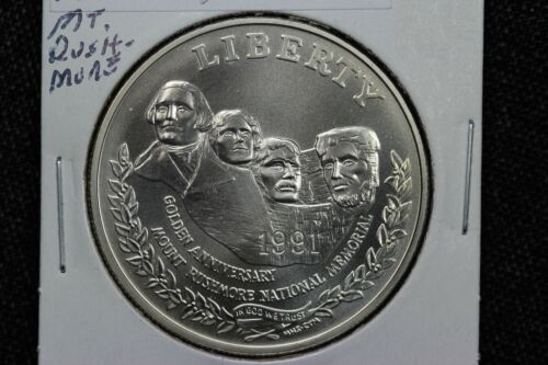 1991-P Mt. Rushmore 50th Anniversary Commemorative Dollar 1W0U