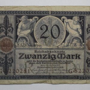 1915 Germany 20 Mark Reichsbank P# 63 3N7J