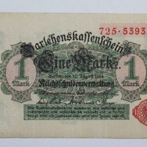 1914-1917 Germany 1 Mark Note P# 70 3FHR