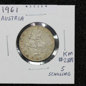 1961 Austria 5 Schilling KM# 2889 302E