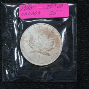 1988 Canada $5 Silver Maple Leaf RCM Packet 3N7X