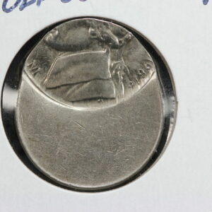 1987-D Jefferson Nickel 55% off-center mint error 2R45