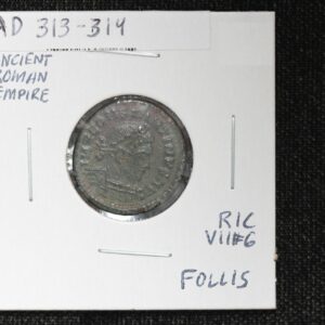 AD 313 - 314 Ancient Roman Empire Follis Emperor Consantine I RIC VII# 6 3N9O