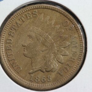 1863 Indian Cent Misplaced Date Cherrypickers FS-302 Snow-20 37V5