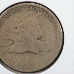 1857 Flying Eagle Cent Obverse Clashed Die Cherrypickers FS-402 Snow# 9 2YWW