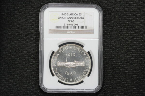 1960 South Africa Union 50th Anniversary $5 NGC PF-65 37S6