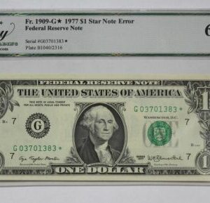 Series 1977 $1 Federal Reserve Star Note Ink Choice CU PPQ Legacy Currency 1O5P