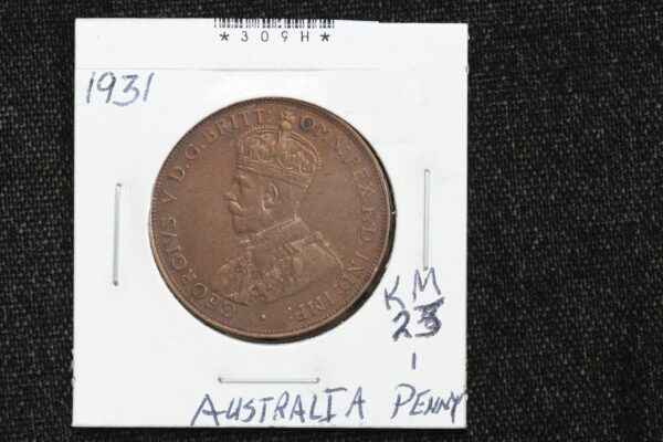 1931 Australia Penny KM# 23 309H