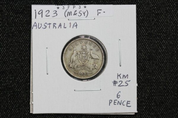 1923 (M&SY) Australia 6 Pence KM# 25 3FP3