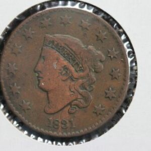 1831 Coronet Head Large Cent Small Letters Variety 21U1