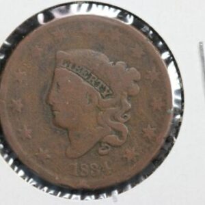 1834 Coronet Head Large Cent Small 8 Variety 21TX
