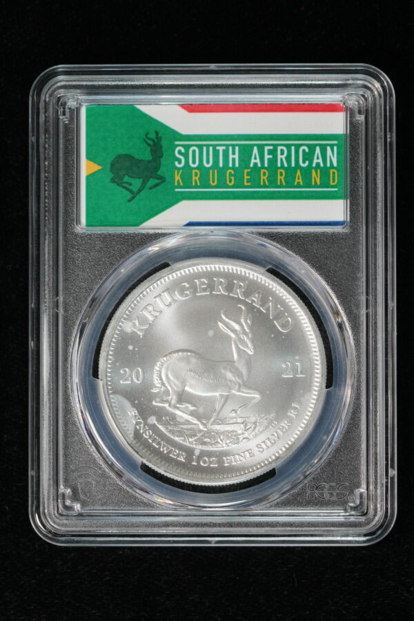 2021 South Africa 1 Rand PCGS MS70 First Strike Flag Label 38NX