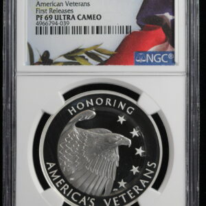 (2019) American Legion Silver Medal American Veterans NGC PF69 UC 38DO
