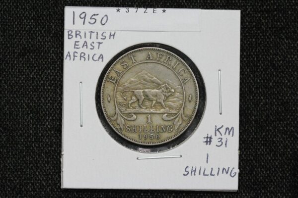 1950 East Africa Shilling KM# 31 37ZE