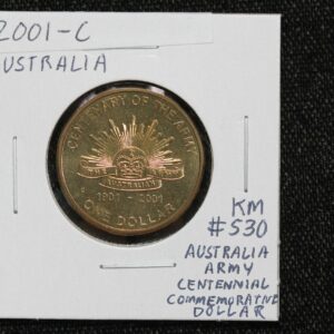 2001-C Australia Army Commemorative Dollar KM# 530 37ZJ
