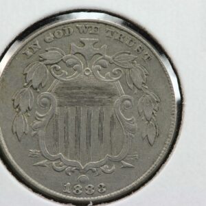 1883 Shield Nickel AU+ 30K8
