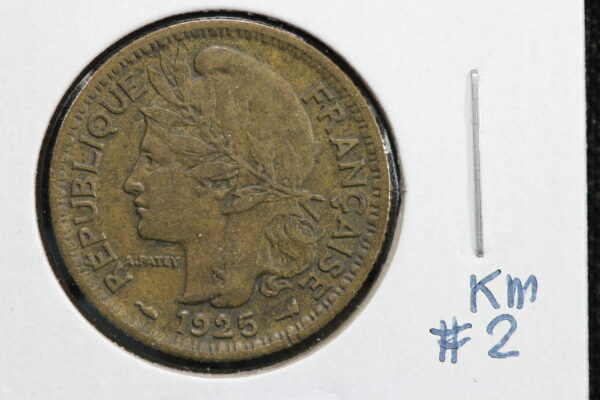 1925-(A) Togo 1 Franc KM# 2 38D0