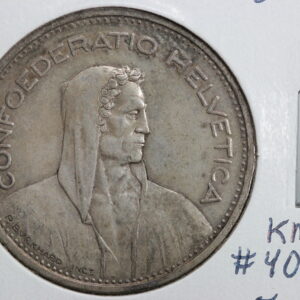 1931-B Switzerland 5 Francs Type 1 Edge Lettering KM# 40 3G2T