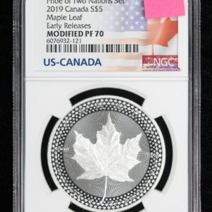 2019 Pride of Two Nations Canada $5 NGC Modified PF 70 Early Releases 31SJ