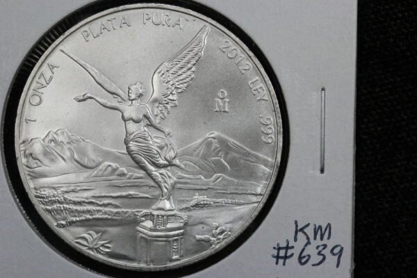 2012 Mexico Silver Libertad Onza BU KM# 639 3GTE