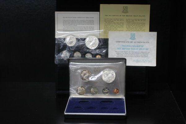 1974 British Virgin Islands 6 Coin Proof Set & Bonus Pack with Box and COA 31Y0