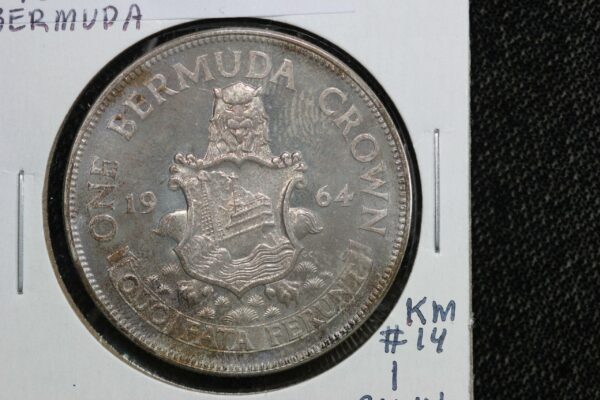 1964 Bermuda Silver Crown KM# 14 3HDQ